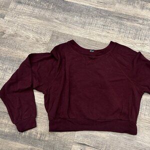 maroon crop sweater